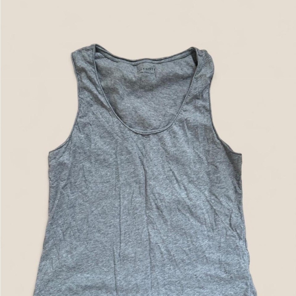 All Saints Heather Gray Scoop-Neck Tank